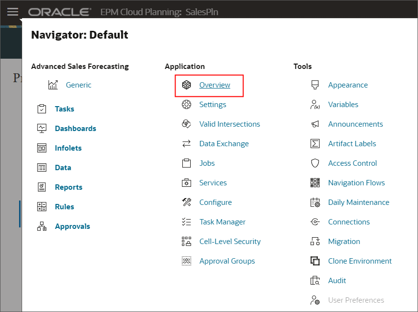 Select User Preferences